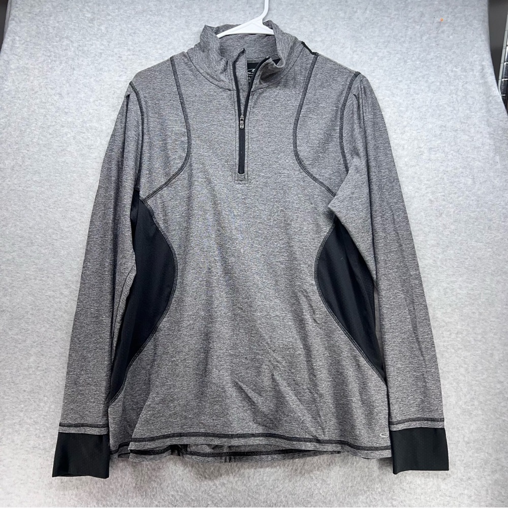 Champion Gray and Black Quarter-Zip Sweatshirt
